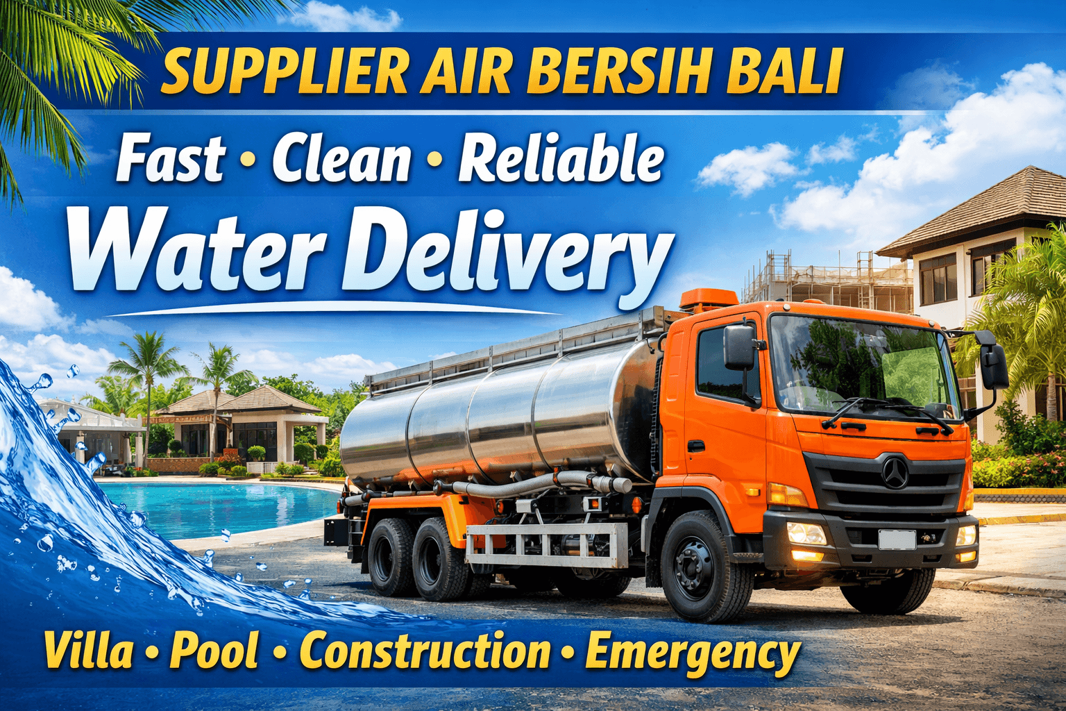 Supplier Air Bersih Seminyak – Solusi Cepat & Terpercaya untuk Kebutuhan Air Anda